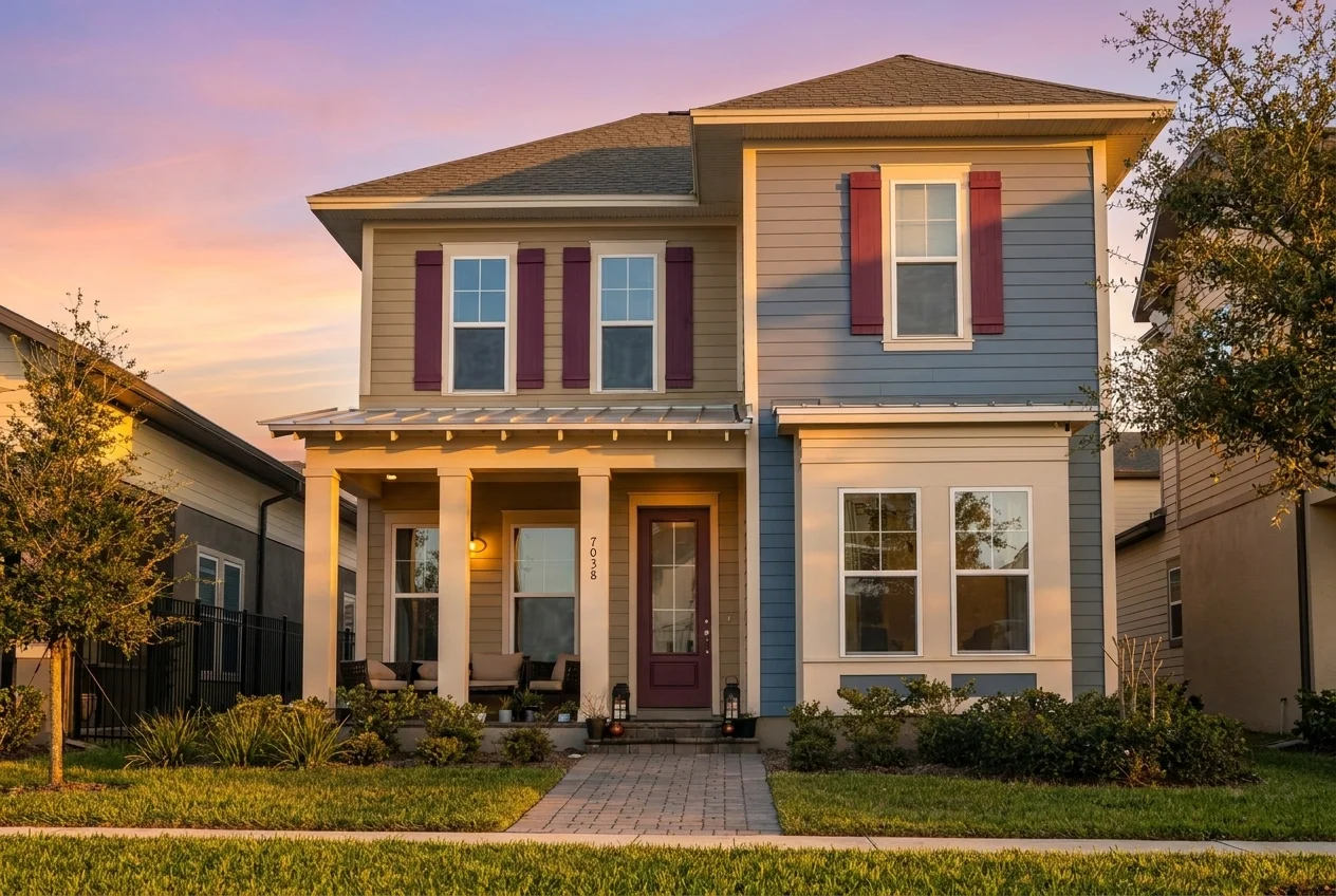 Golden hour — craftsman home